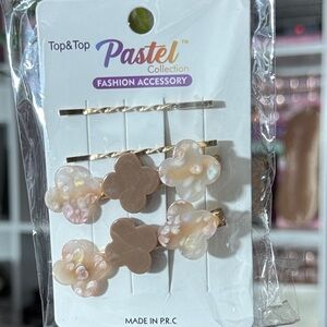 Pastel Collection Bobby Pin Hair Clips - Cream and Gold